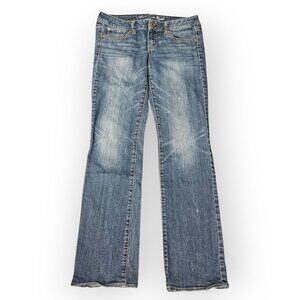 American Eagle Outfitters Women’s Jeans 8R Medium Blue Wash Low-Rise Straight